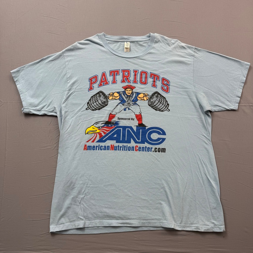 Port and Company Patriots American Nutrition Center Graphic Shirt Light Blue XL‎